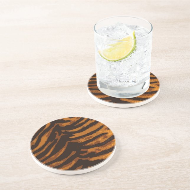 Dessous De Verre En Grès Tiger (Côté)