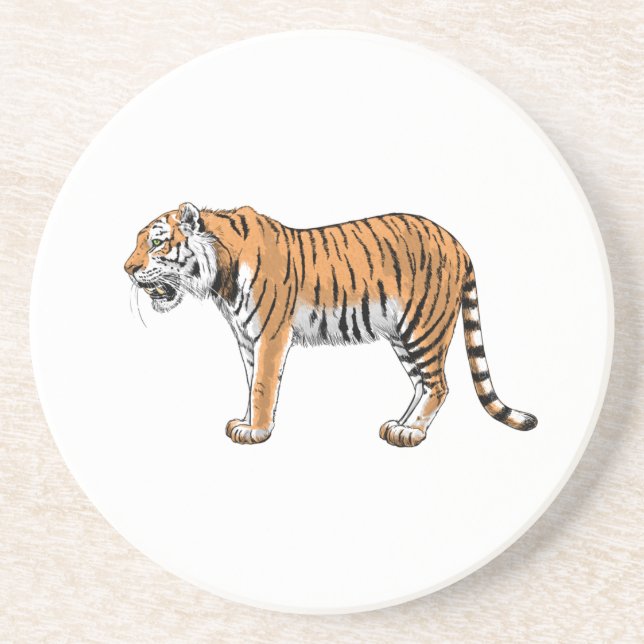 Dessous De Verre En Grès Tigre (Devant)