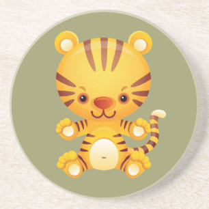 Dessous De Verre En Grès Tigre de Kawaii