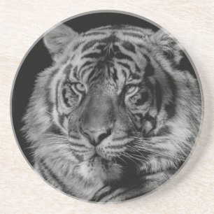 Dessous De Verre En Grès Tigre noir et blanc