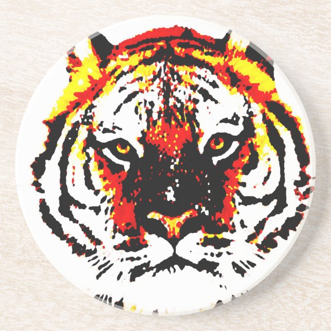 Dessous De Verre En Grès Tigre sauvage (Devant)