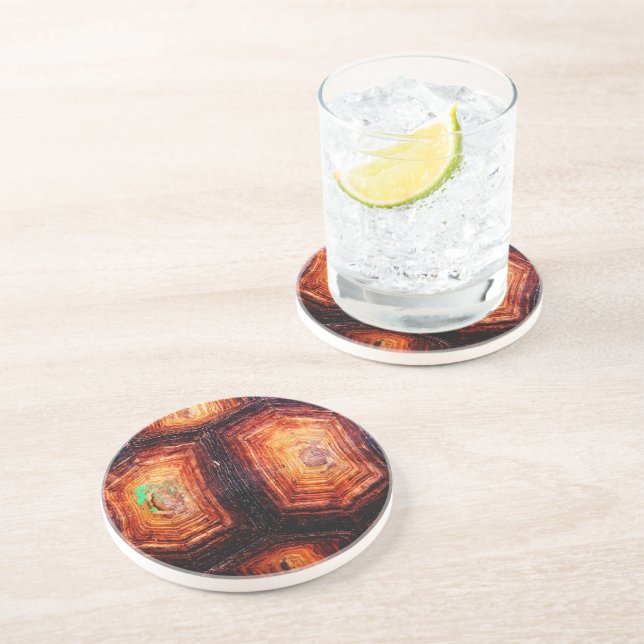 Dessous De Verre En Grès Tortois (Côté)