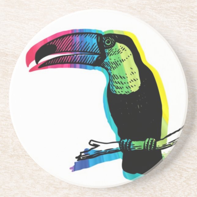 Dessous De Verre En Grès Toucan d'arc-en-ciel (Devant)