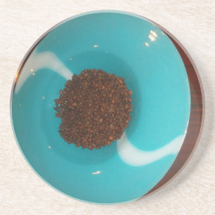 Dessous De Verre En Grès Touch of the Sea : A Cyan Bowl of Coffee