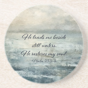 Dessous De Verre En Grès Toujours Eau Psaume Bible Verse Art chrétien