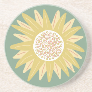 Dessous De Verre En Grès Tournesol géant