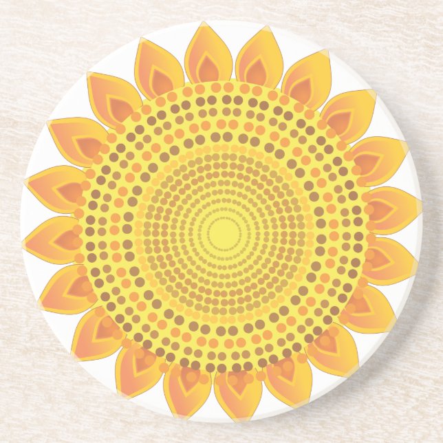 Dessous De Verre En Grès Tournesols (Devant)