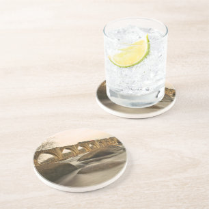 Dessous De Verre En Grès Train au-dessus de James River