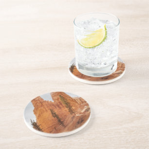 Dessous De Verre En Grès Traînée de boucle de Navajo, canyon de Bryce