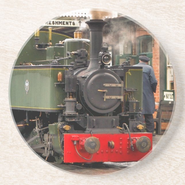 DESSOUS DE VERRE EN GRÈS TRAINS À VAPEUR (Devant)