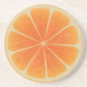 Dessous De Verre En Grès Tranche orange