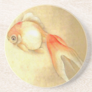 Dessous De Verre En Grès Tranquil Japanese Goldfish