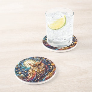 Dessous De Verre En Grès Tranquillité en verre Une fenêtre en verre floral