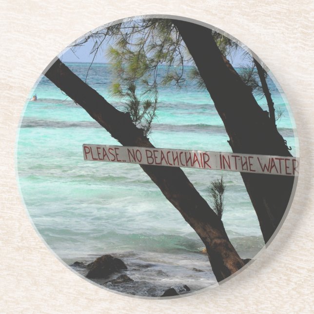 Dessous De Verre En Grès Transats Rum Point Grand Cayman (Devant)