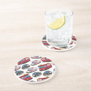 Dessous De Verre En Grès Transport des services de police, d'ambulance et d