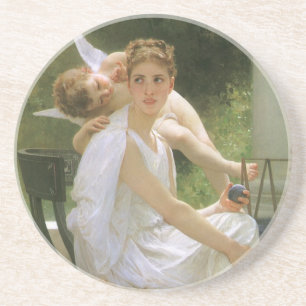 Dessous De Verre En Grès Travail interrompu par Bouguereau, Angel Portrait