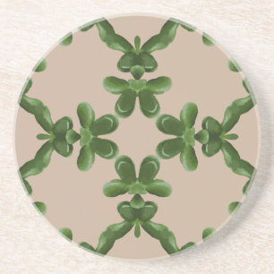 Dessous De Verre En Grès Treillis de Jade Beige