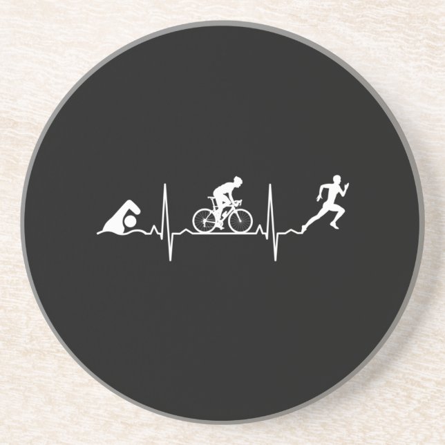 Dessous De Verre En Grès Triathlon - Triathlon (Devant)