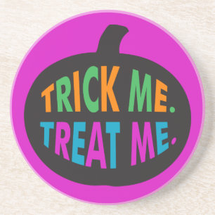 Dessous De Verre En Grès Trick Me Traite, Halloween Multi-Couleur