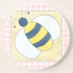 Dessous De Verre En Grès Trio d'abeilles aux fleurs
