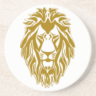 Dessous De Verre En Grès Triste lion royal à tête dorée