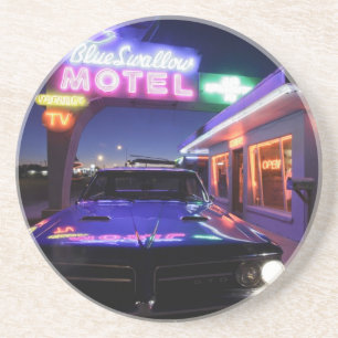 Dessous De Verre En Grès Tucumcari, Nouveau-Mexique, États-Unis. Route 66