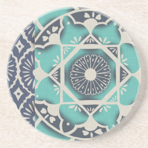 Dessous De Verre En Grès Tuile bleue II de batik
