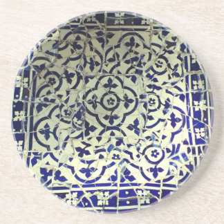 Dessous De Verre En Grès Tuiles de mosaïque de Guell du parc de Gaudi