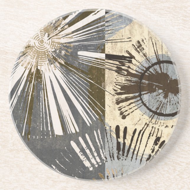 Dessous De Verre En Grès Tuiles d'éclatement I (Devant)