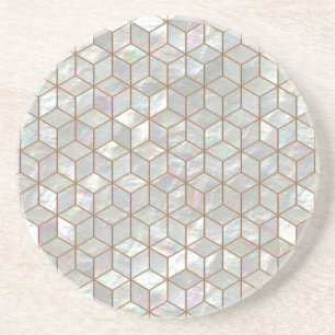 Dessous De Verre En Grès Tuiles nacrées