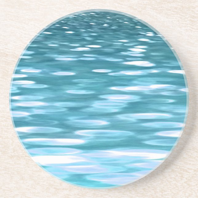 Dessous De Verre En Grès Turquoise shimmer (Devant)