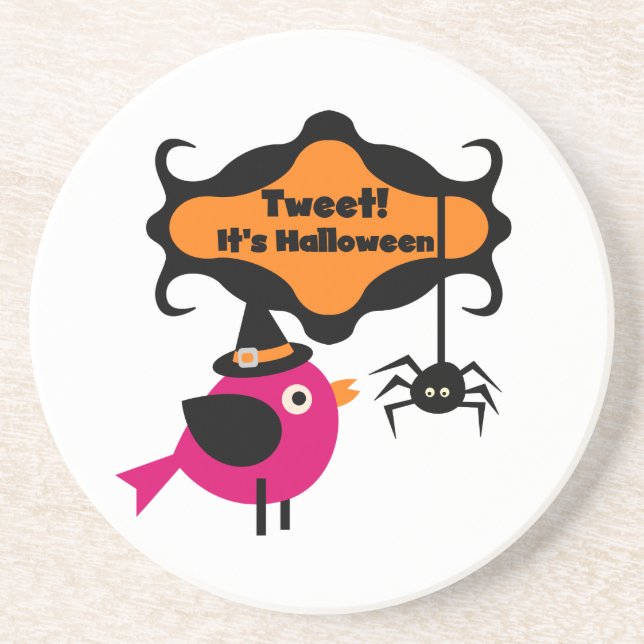 Dessous De Verre En Grès Tweet T-shirts et cadeaux Halloween (Devant)