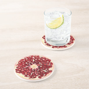 Dessous De Verre En Grès Ultra Réalisme Grenade Pierre Beverage Coaster