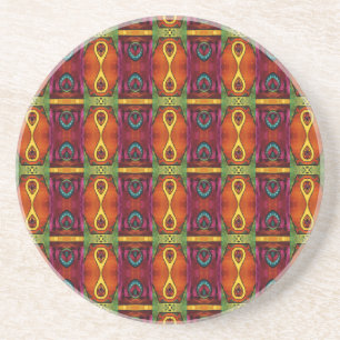 Dessous De Verre En Grès Un Motif africain ravissant