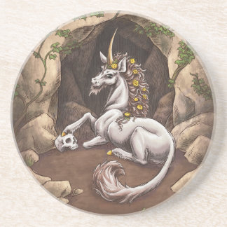 Dessous De Verre En Grès Unicorne de la Terre Élément Imaginaire Art