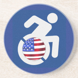 Dessous De Verre En Grès USA Handicapés,