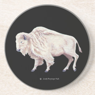 Dessous De Verre En Grès Vache blanche de Buffalo