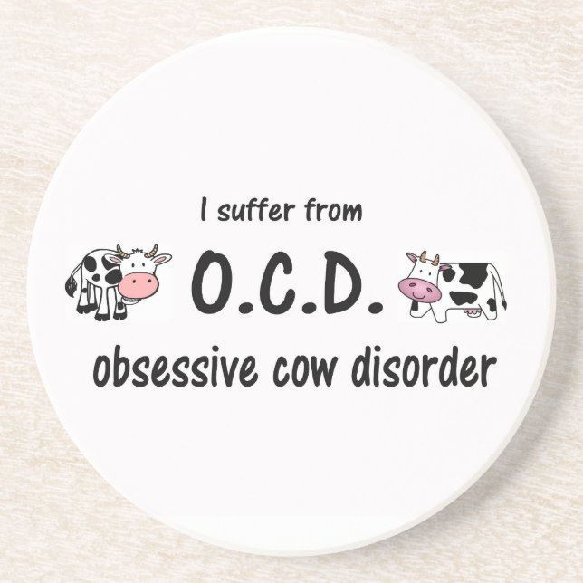 Dessous De Verre En Grès Vache OCD (Devant)
