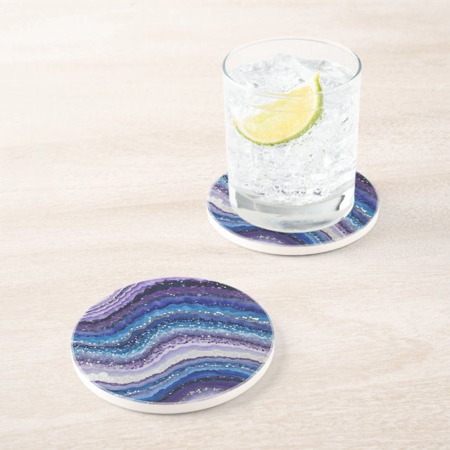 Dessous De Verre En Grès Vagues d'âge cosmique (Côté)