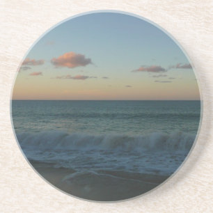 Dessous De Verre En Grès Vagues s'écrasant au paysage de Sunset Beach