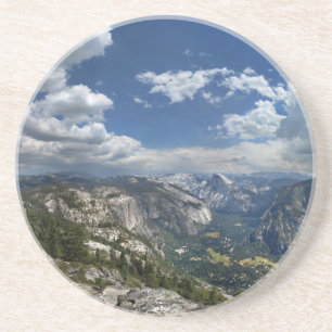 Dessous De Verre En Grès Vallée de Yosemite et demi-dôme d'Eagle Peak