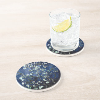 Dessous De Verre En Grès Van Gogh Almond Blossoms Midnight Blue