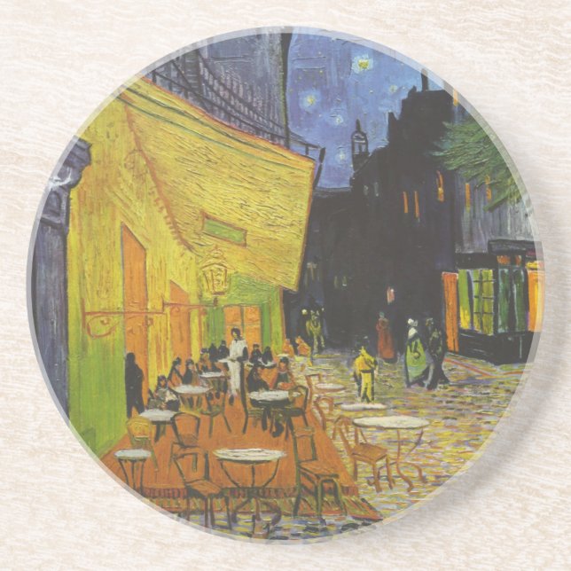 Dessous De Verre En Grès Van Gogh Cafe Terrasse Post-impressionniste (Devant)