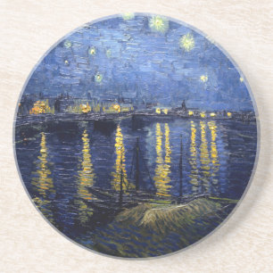 Dessous De Verre En Grès Van Gogh Nuit étoilée sur Rhône