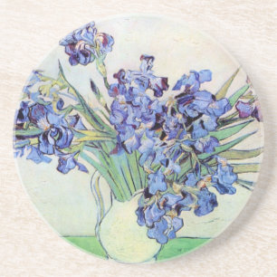 Dessous De Verre En Grès Vase Still Life avec Irises par Vincent van Gogh