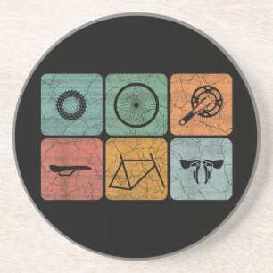 Dessous De Verre En Grès Vélo Cyclisme Vintage Pièces de vélo Cadeaux cycli