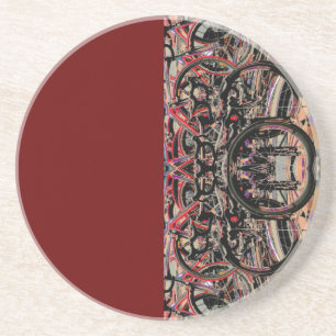 Dessous De Verre En Grès Vélos Abstraits