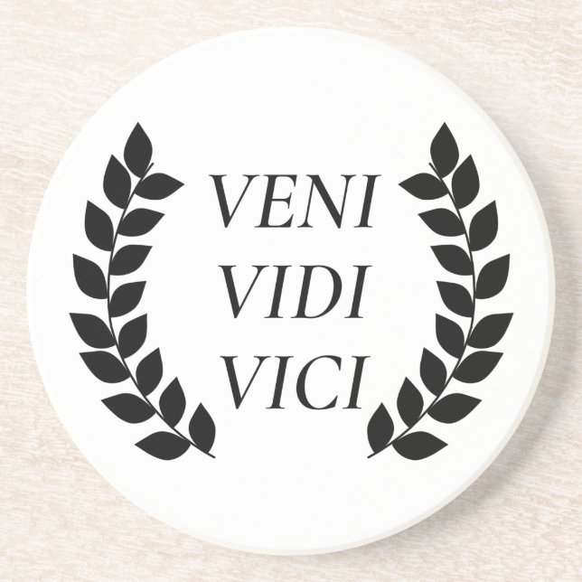 Dessous De Verre En Grès Veni Vidi Vici (Devant)