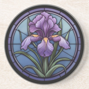 Dessous De Verre En Grès Verre Iris Violet
