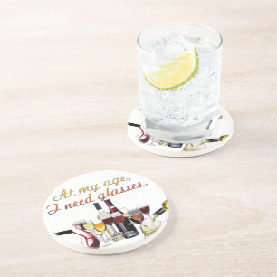 Dessous De Verre En Grès Verres de SlipperyJoe Verres de raisins fermentés 